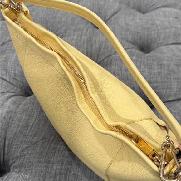 Coach Bag Scout Daffodil Yellow Pebbled Leather Satchel - Picture 10 of 17